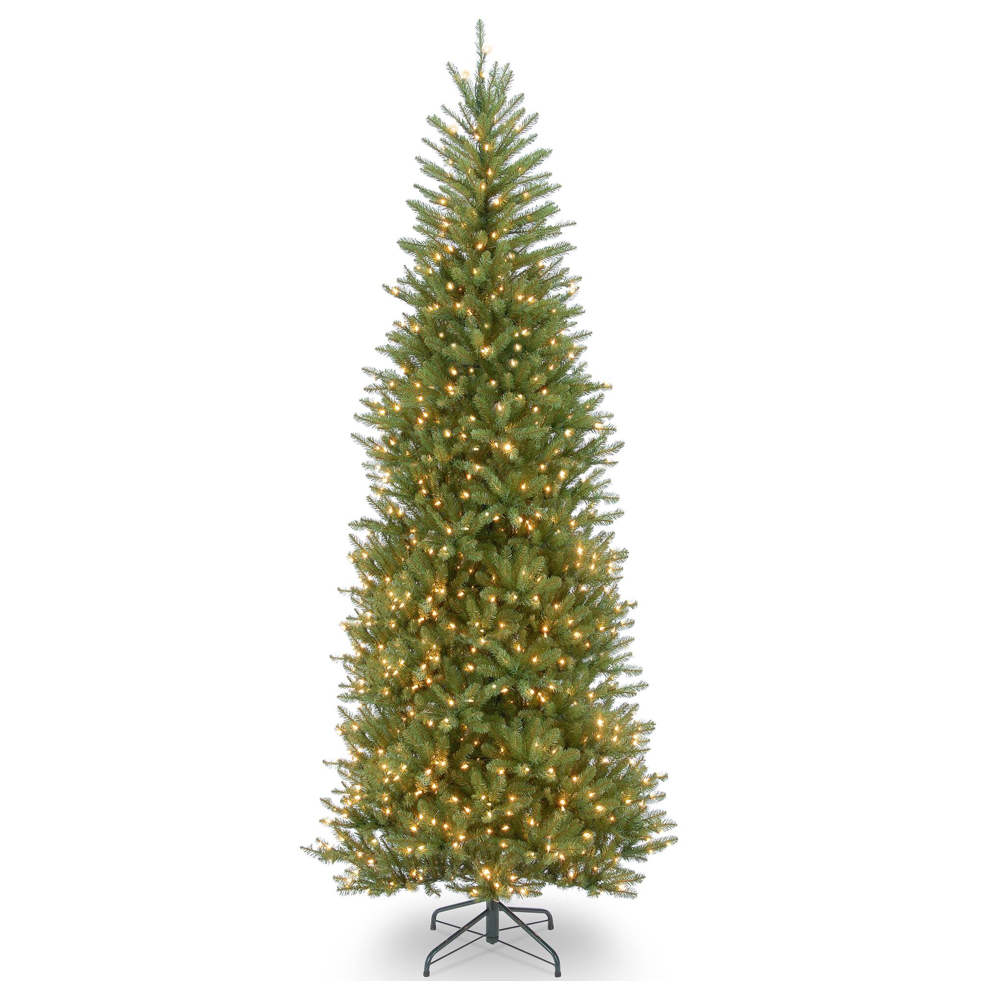 9 ft. Pre-lit Dunhill® Fir Slim Artificial Christmas Tree, Clear Lights